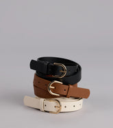 Everyday Essential Faux Leather Belt Set